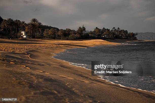 sunset beach in morning. - sunset beach 個照片及圖片檔