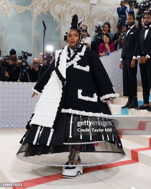 Janelle Monae attends the 2023 Costume Institute Benefit celebrating "Karl Lagerfeld: A Line of Beauty" at Metropolitan Museum of Art on May 01, 2023...