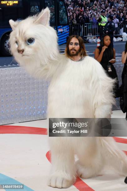 Jared Leto attends the 2023 Costume Institute Benefit celebrating "Karl Lagerfeld: A Line of Beauty" at Metropolitan Museum of Art on May 01, 2023 in...