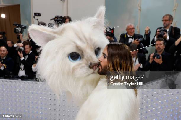 Jared Leto attends the 2023 Costume Institute Benefit celebrating "Karl Lagerfeld: A Line of Beauty" at Metropolitan Museum of Art on May 01, 2023 in...