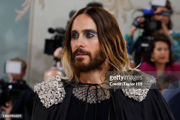 Jared Leto attends the 2023 Costume Institute Benefit celebrating "Karl Lagerfeld: A Line of Beauty" at Metropolitan Museum of Art on May 01, 2023 in...