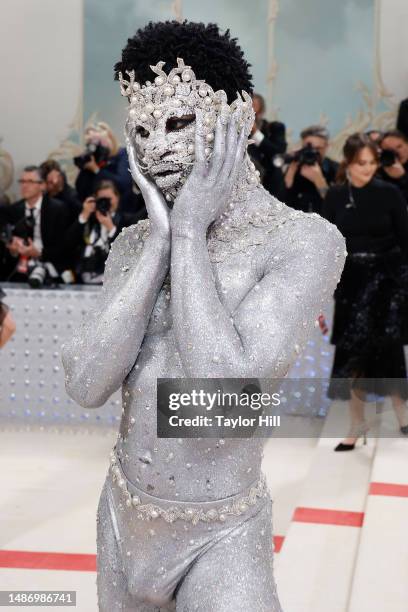 Lil Nas X attends the 2023 Costume Institute Benefit celebrating "Karl Lagerfeld: A Line of Beauty" at Metropolitan Museum of Art on May 01, 2023 in...