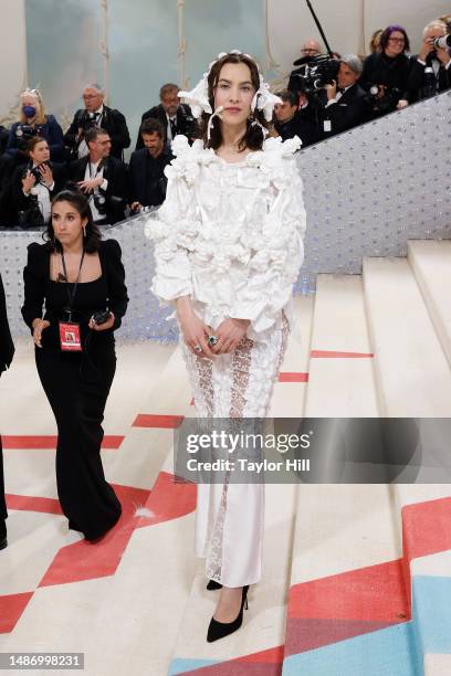 Alexa Chung attends the 2023 Costume Institute Benefit celebrating "Karl Lagerfeld: A Line of Beauty" at Metropolitan Museum of Art on May 01, 2023...