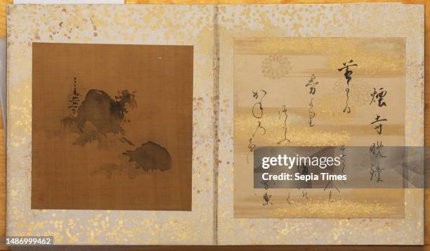 Eight Views of the Xiao and Xiang Rivers, 17th century, Kano Tan'yū, Japanese, 1602 - 1674, 1 7/8 × 10 1/2 × 9 7/8 in. 7 × 6 3/4 in. , Ink on silk;...