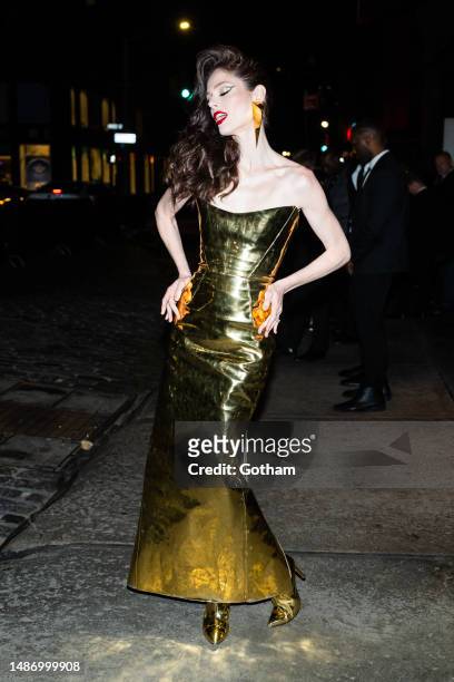Coco Rocha is seen in SoHo on May 01, 2023 in New York City.