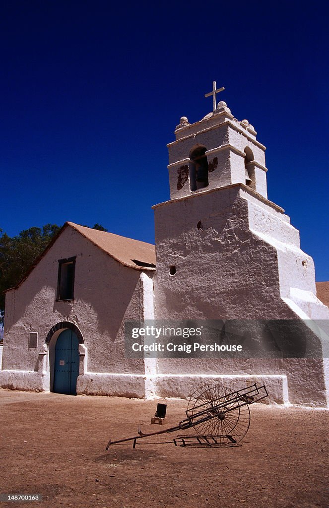 Iglesia San Pedro de Atacama church exterior.