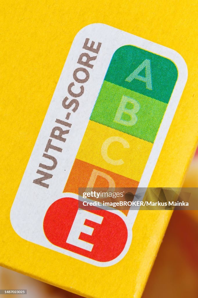 Nutri Score Label Symbol Unhealthy Eating Food Traffic Light Eating in Stuttgart, Germany