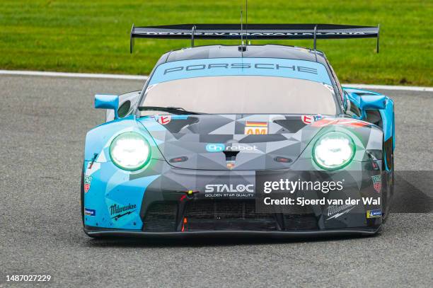 Porsche 911 RSR - 19 LMGTE Am racecar driven by Christian Ried , Mikkel Pedersen , Julien Andlauer during the TotalEnergies 6 Hours of...