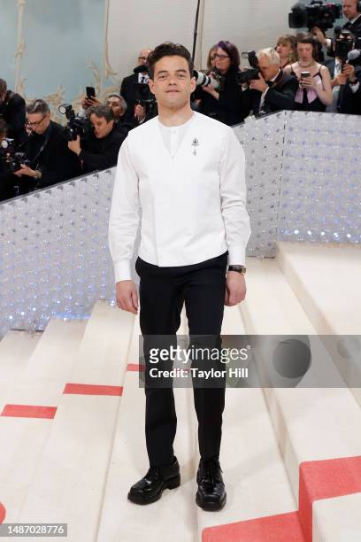 Rami Malek attends the 2023 Costume Institute Benefit celebrating "Karl Lagerfeld: A Line of Beauty" at Metropolitan Museum of Art on May 01, 2023 in...