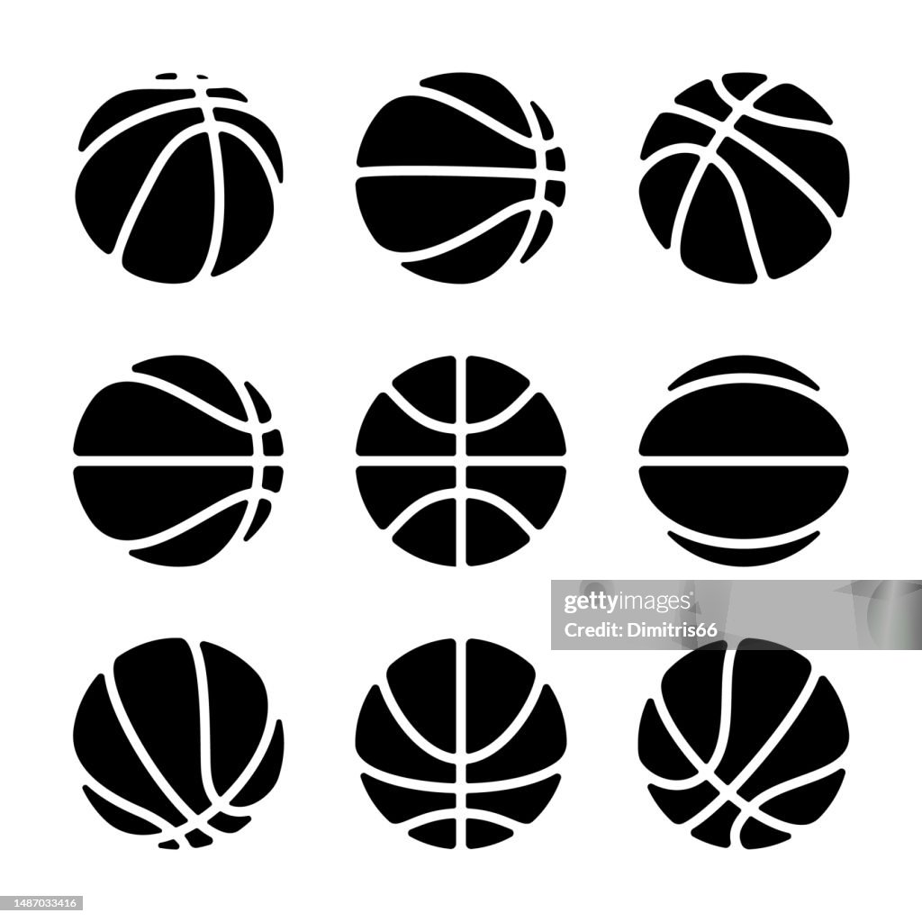 Collection of basketball balls