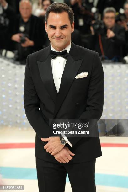 Roger Federer attends The 2023 Met Gala Celebrating "Karl Lagerfeld: A Line Of Beauty" at The Metropolitan Museum of Art on May 01, 2023 in New York...