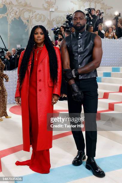 Gabrielle Union and Dwyane Wade attend the 2023 Costume Institute Benefit celebrating "Karl Lagerfeld: A Line of Beauty" at Metropolitan Museum of...