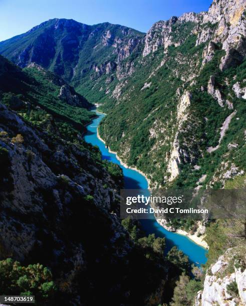 grand canyon of verdon river, alpes de haute provence. - valley foto e immagini stock