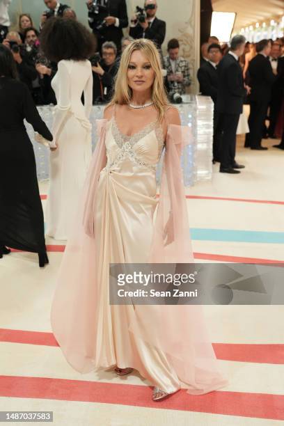 Kate Moss attends The 2023 Met Gala Celebrating "Karl Lagerfeld: A Line Of Beauty" at The Metropolitan Museum of Art on May 01, 2023 in New York City.