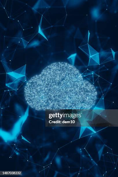 stockillustraties, clipart, cartoons en iconen met digital illustration of cloud storage or computing conceptual backgrounds - application programming interface