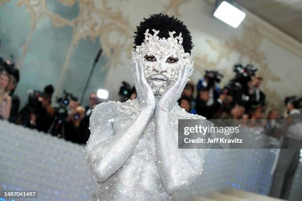 Lil Nas X attends the 2023 Met Gala Celebrating "Karl Lagerfeld: A Line Of Beauty" at Metropolitan Museum of Art on May 01, 2023 in New York City.