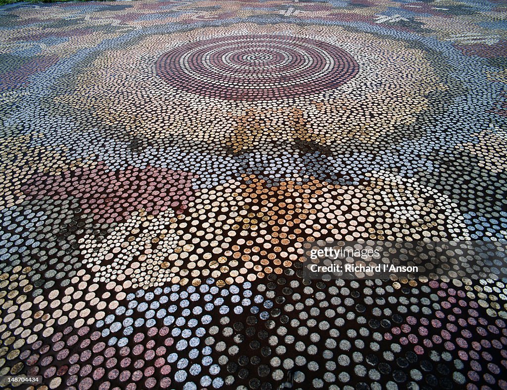 Mosaic in front of Parliament House.
