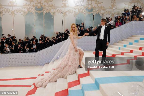 Nicole Kidman and Keith Urban attend the 2023 Costume Institute Benefit celebrating "Karl Lagerfeld: A Line of Beauty" at Metropolitan Museum of Art...