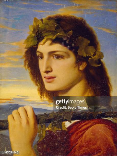 Simeon Solomon, Bacchus is also known as Dionysus, Roman MythologyPre-Raphaelite, Wine, Roman Gods, Vineyard, Sunrise, Harvest.