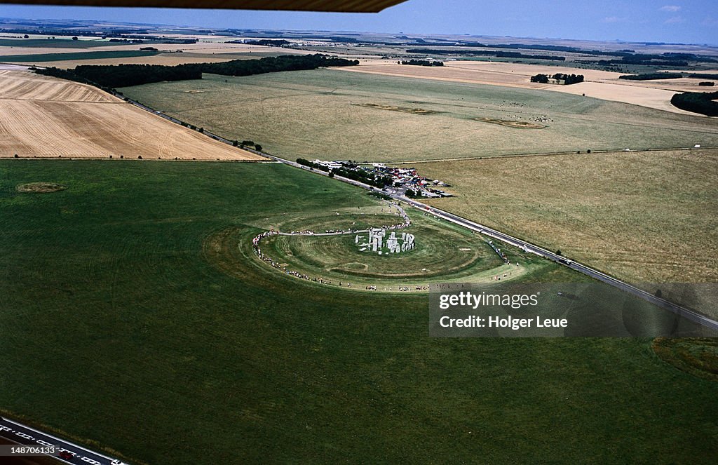 Aerial of Stonehenge.