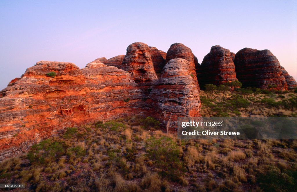 Stratified rock formations, Bungle Bungles.