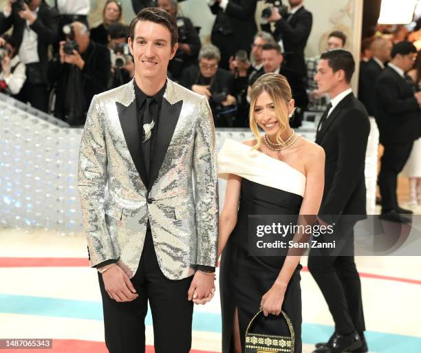 Alexandre Arnault and Géraldine Guyot attend The 2023 Met Gala Celebrating "Karl Lagerfeld: A Line Of Beauty" at The Metropolitan Museum of Art on...