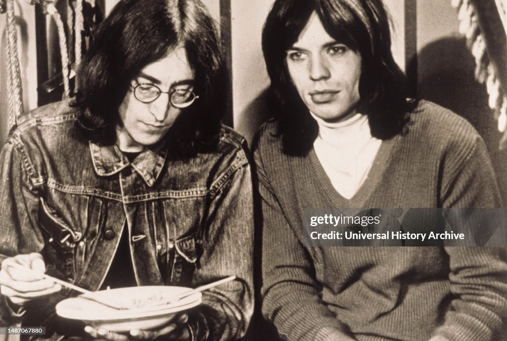 John Lennon and Mick Jagger