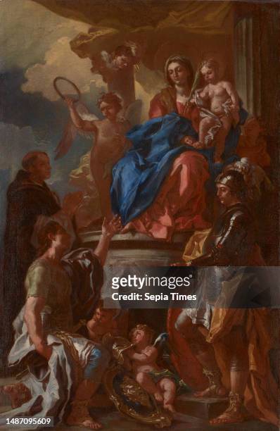 Madonna of the Martyrs, c. 1705, Francesco Solimena, Italian, , 1657 - 1747, 29 1/2 x 19 1/2 in. , Oil on canvas, Italy, 18th century, This painting...