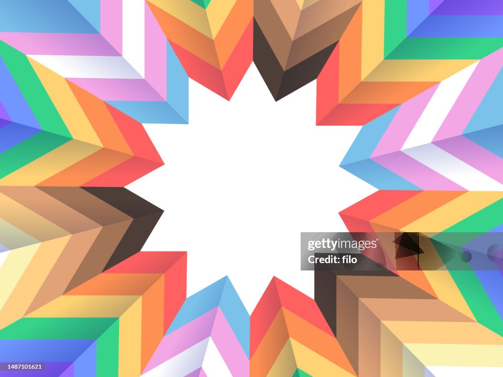 Pride Rainbow Flag Flowing Abstract Background