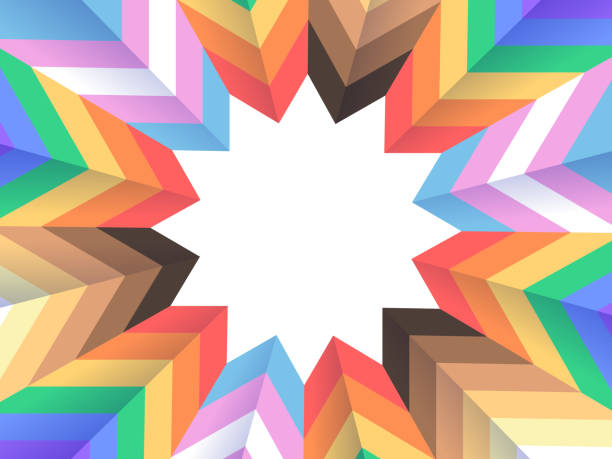 pride rainbow flag flowing abstract background - pride month stock illustrations
