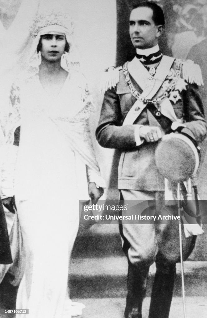 Wedding Umberto II of Savoy and Maria Jose of Belgium, 1930