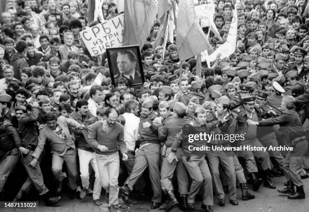 The yogurt revolution, anti-bureaucratic revolution, novi sad, 1988.