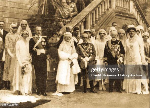 Wedding of mafalda di savoia and filippo d'assia, racconigi, 23 september 1925.