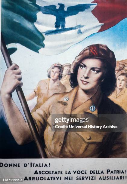 Donne d'italia ascoltate la voce della patria! arruolatevi nei servizi ausiliari!.