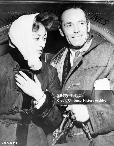 Henry Fonda and Afdera Franchetti, New York, 1957.