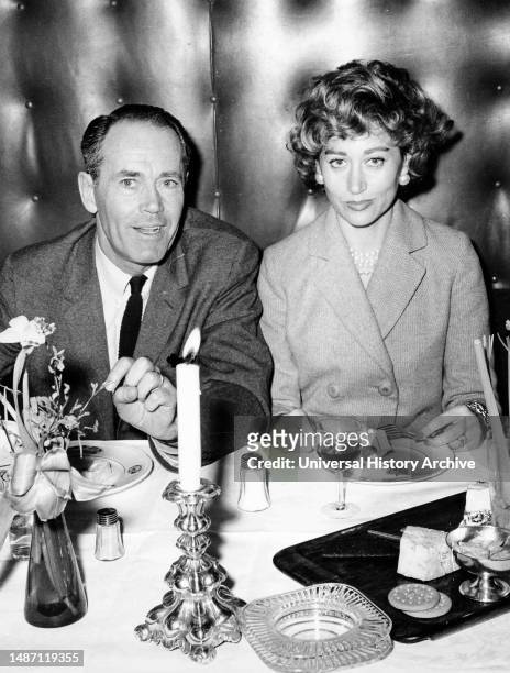 Henry Fonda and Afdera Franchetti, Hollywood, Los Angeles, California, 1960.