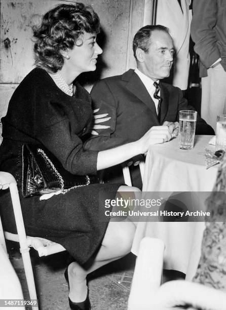 Henry Fonda and Afdera Franchetti, 1958.