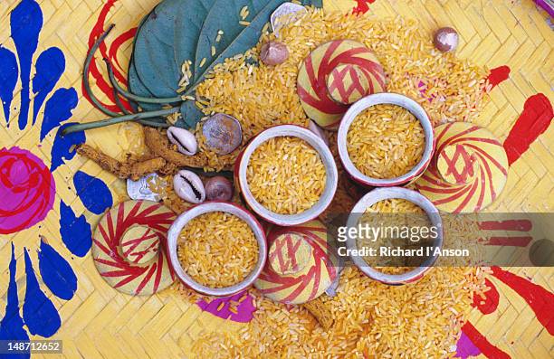 yellow rice prepared for wedding ceremony. - west bengal foto e immagini stock