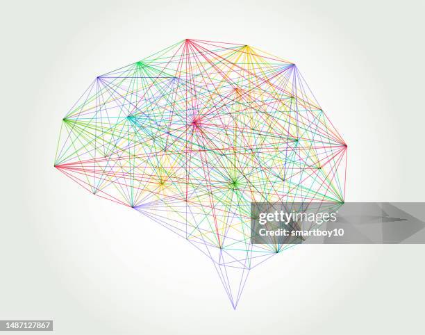 stockillustraties, clipart, cartoons en iconen met artificial intelligence concept - temporal lobe