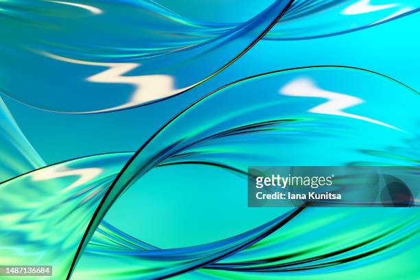 abstract transparent blue, turquoise and green splash background. beauty 3d pattern. - ecosystem stock pictures, royalty-free photos & images