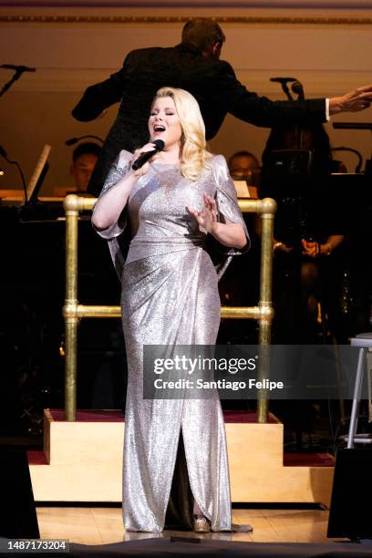 Megan Hilty performs onstage during The New York Pops 40th Birthday Gala at Carnegie Hall on May 01, 2023 in New York City.