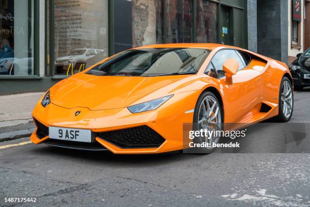 lamborghini huracan - registration plate stock pictures, royalty-free photos & images