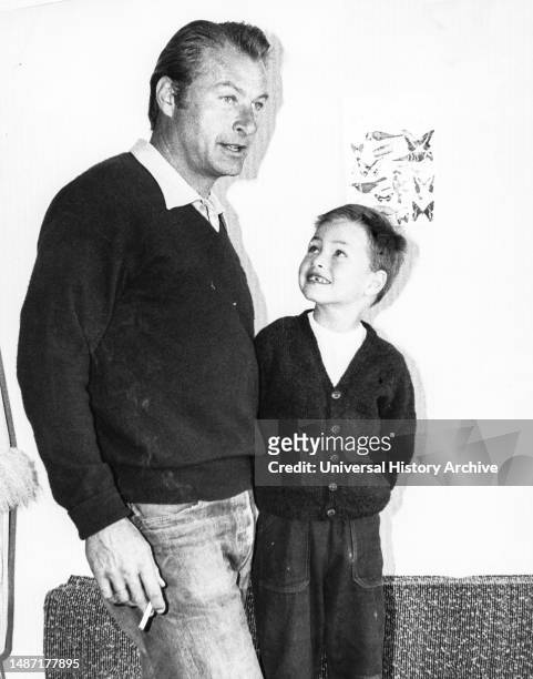 Lex barker with son christopher, 1966.