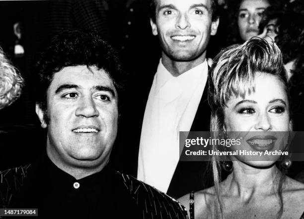 Cristina marcos, pedro almodovar, miguel bose, cast High Heels, 1991.