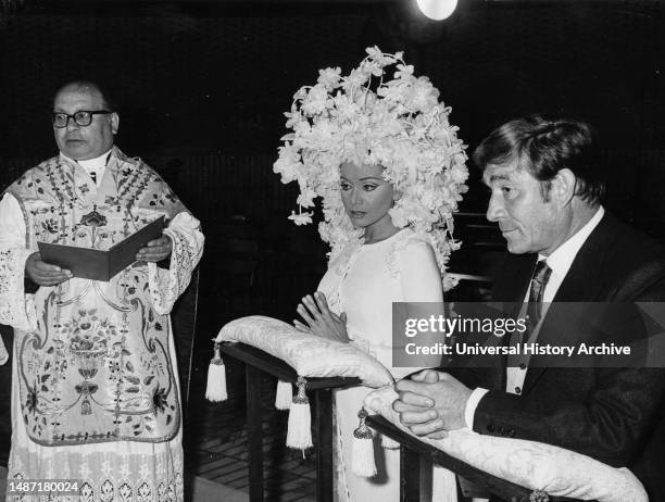 Maria grazia buccella, ugo tognazzi, sissignore, 1968.