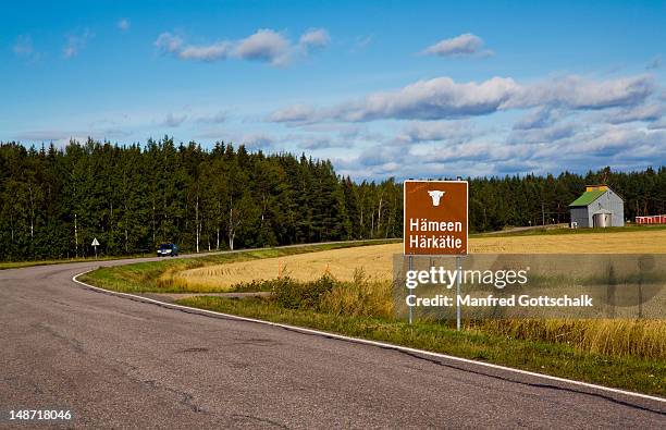 the ox road of hsme (hameen harkatie) between somero and koski ti. - somero photos et images de collection