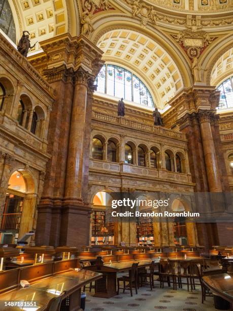 main reading room of the library of congress in washington, d.c., capital of the united states - library of congress stock pictures, royalty-free photos & images