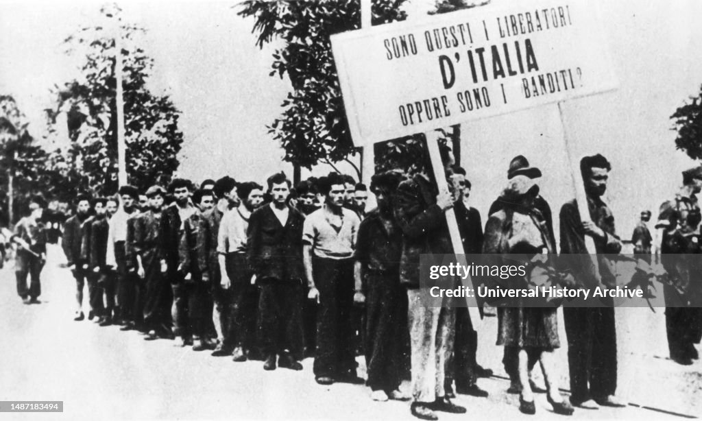 The Macabre Procession Of The 43 Partisans Who Parading And Then Will Be Shot By The Nazis In Fondotoce