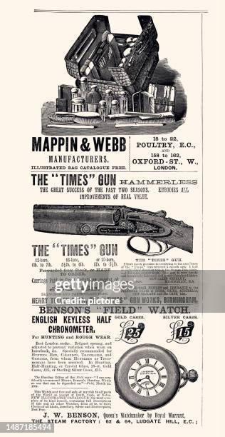 vintage advertising 1889 (xxxl with many details) - 19th century england stock illustrations