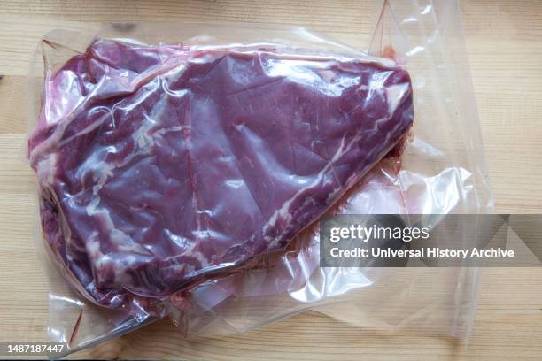 Steak under vacuum.